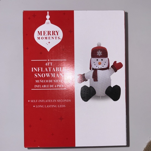 Merry Moments 4 ft inflatable Snowman new - Picture 2 of 5